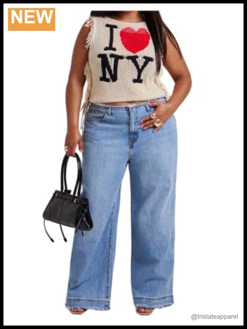Plus Size Sweater Vest Knit Sleeveless Tank Top Fringe Trim
